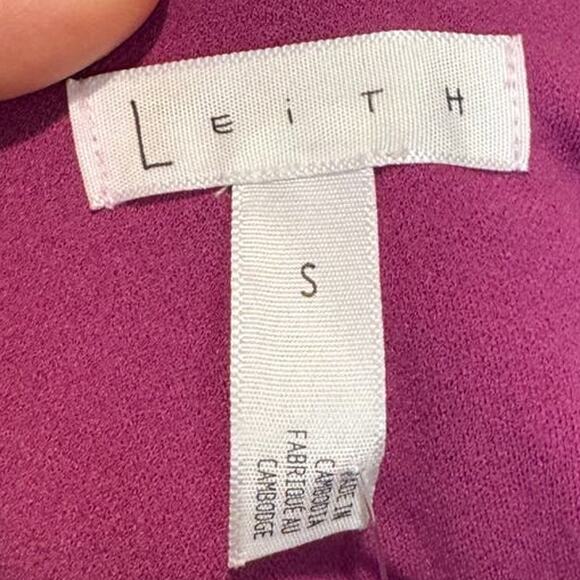 Leith (Nordstrom) Magenta Pink/Purple Wide Leg Pants with Tie, Women's SMALL - Picture 5 of 6